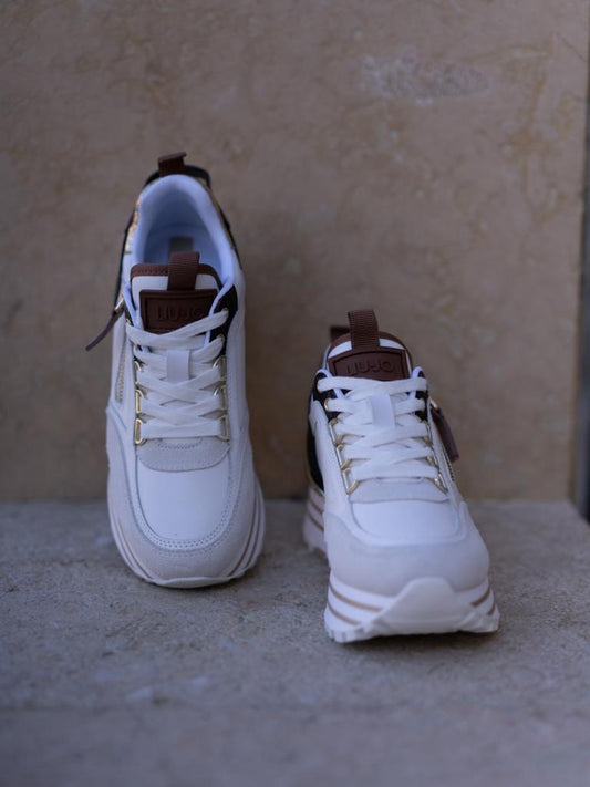 Platform sneakers with zip