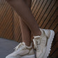 Leather platform sneakers