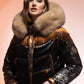 Shinny short padded jacket