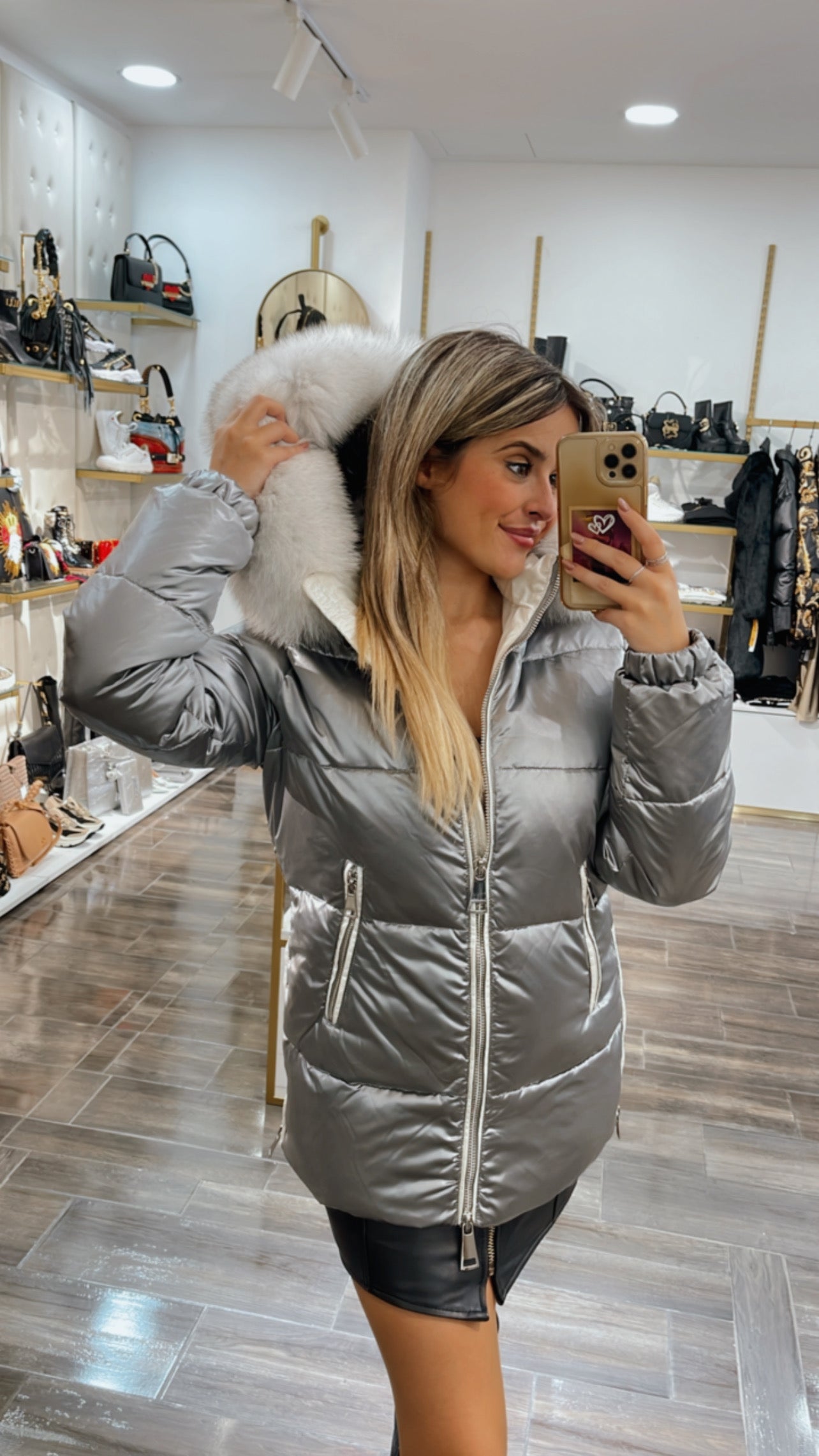 Grey padded jacket