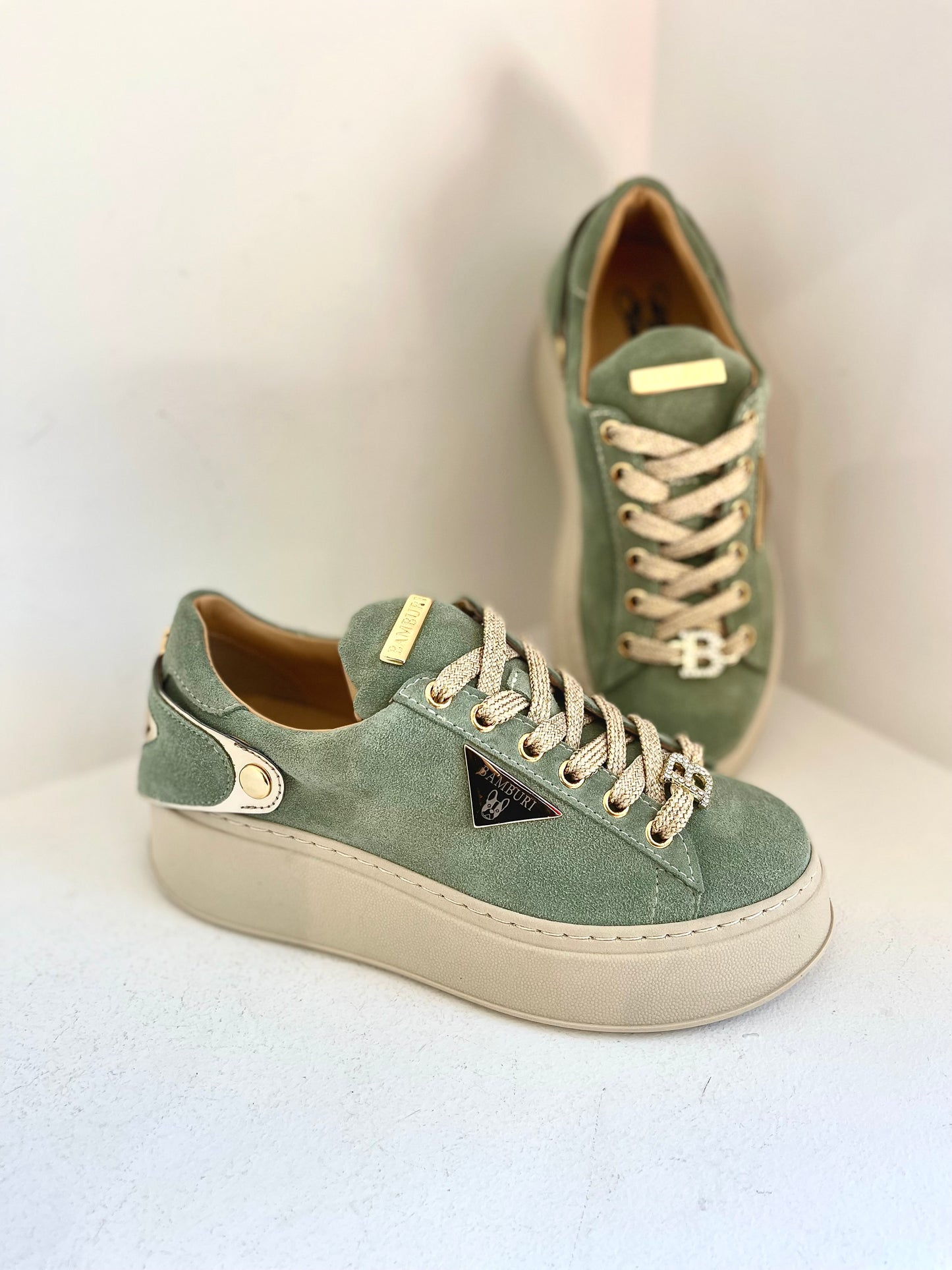 Green sneaker