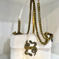 Snake white purse