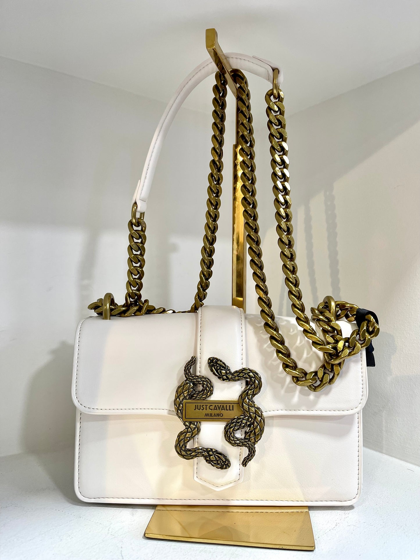 Snake white purse