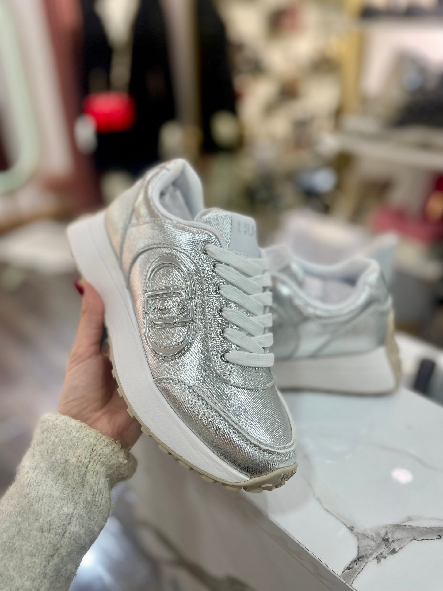 Silver sneaker