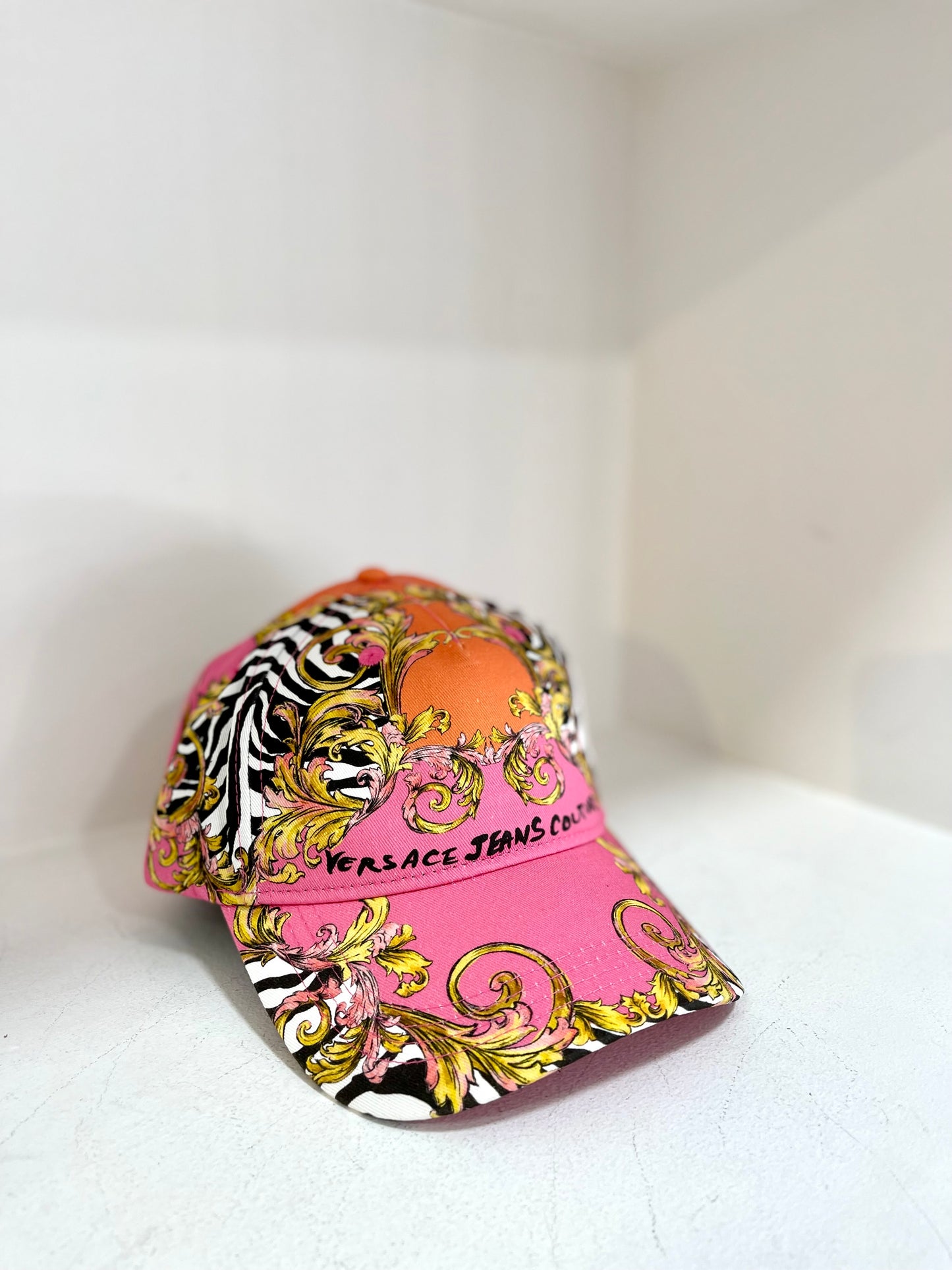 Zebra print baseball cap