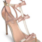 Sandal metallic  satin light gold rose