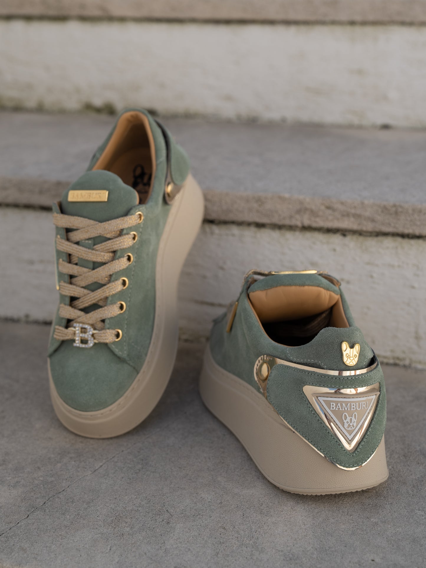 Green sneaker