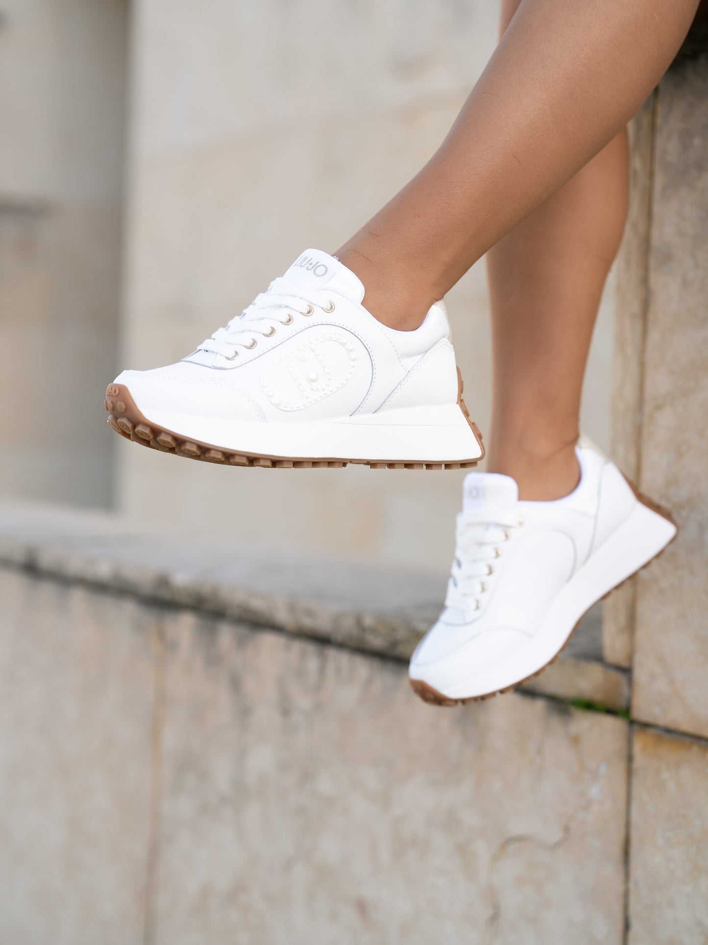 Sneaker calf white