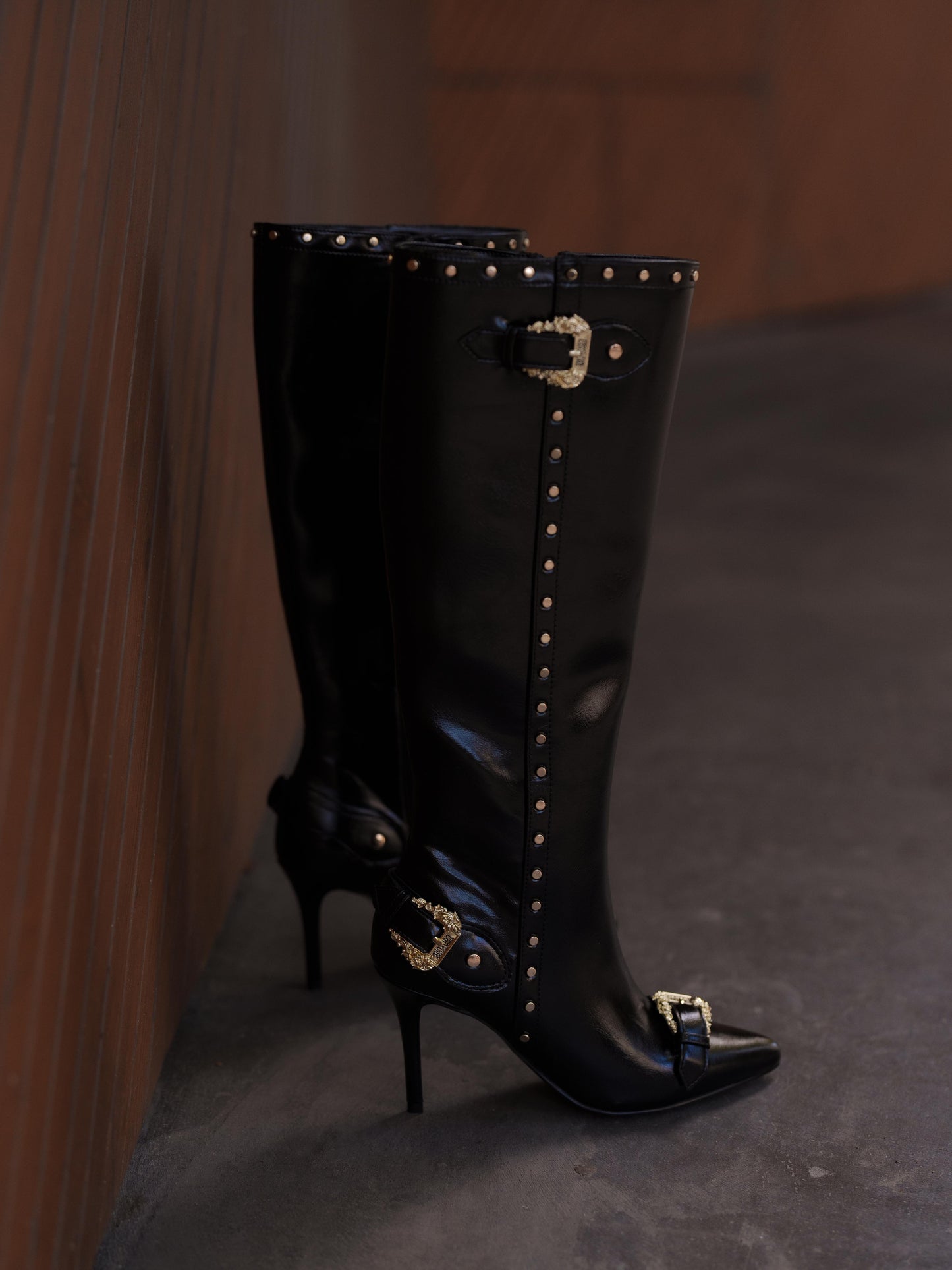 Baroque-buckle 100mm boots