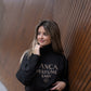 Blusa tricot gola alta PRETO