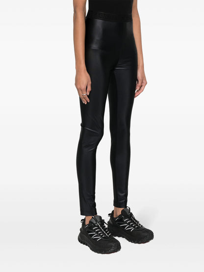 Logo-waistband high-waisted leggings