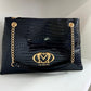 Black varnish purse