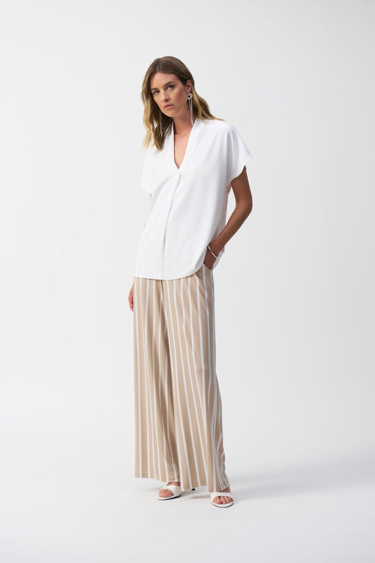 High-waisted Striped Trousers Style