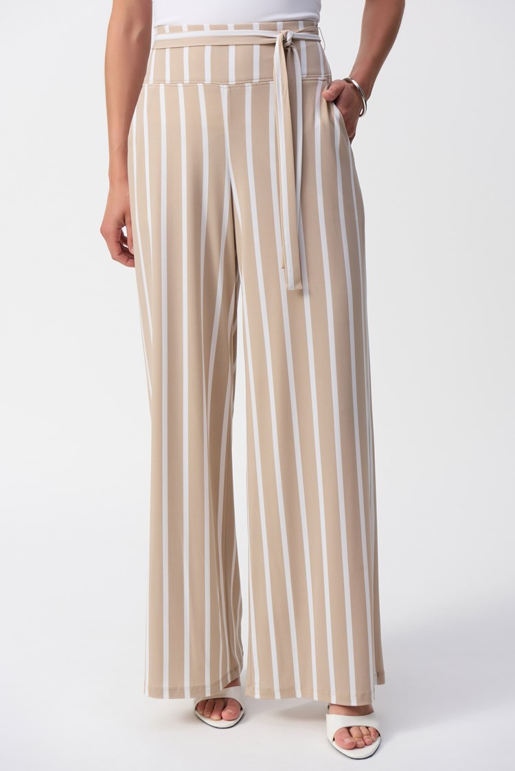 High-waisted Striped Trousers Style