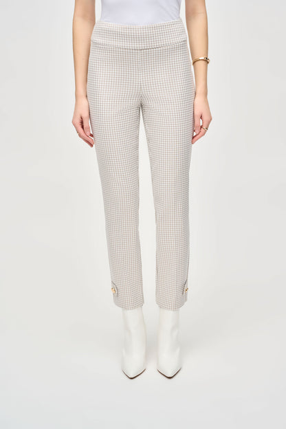 Bohemian Houndstooth High-rise Trousers