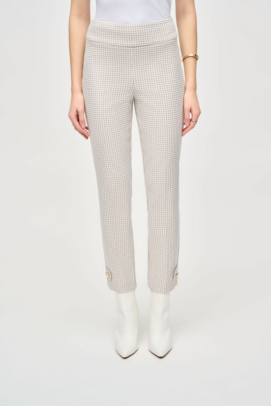 Bohemian Houndstooth High-rise Trousers