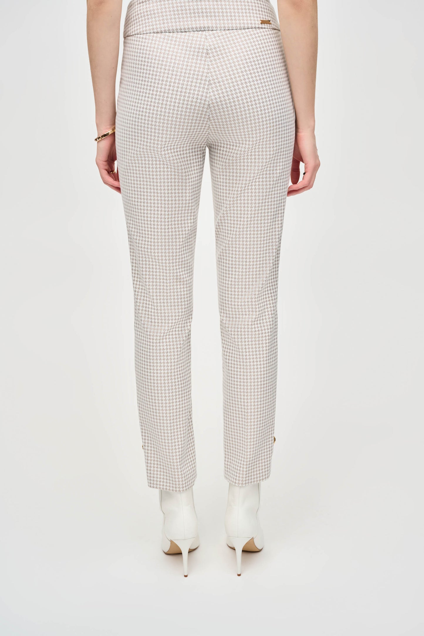 Bohemian Houndstooth High-rise Trousers