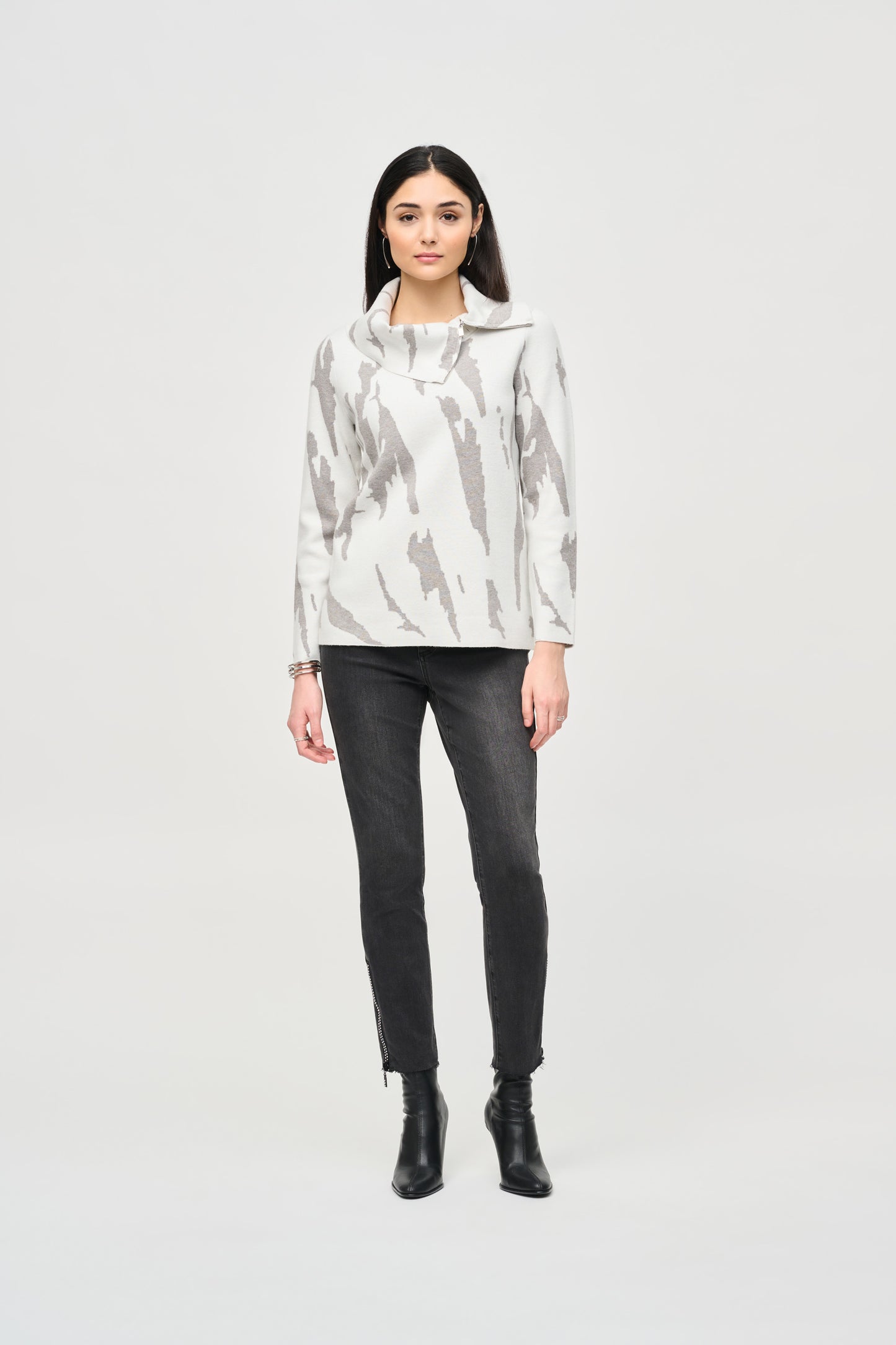 Cowl Neck Abstract Top Style