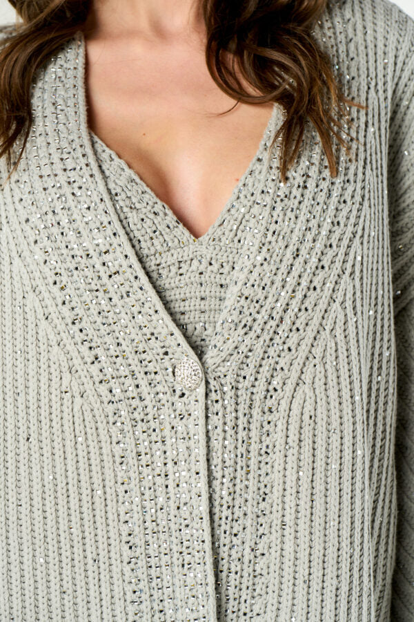 Maxi cardigan braids diamonds