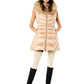 Faux fur hood vest