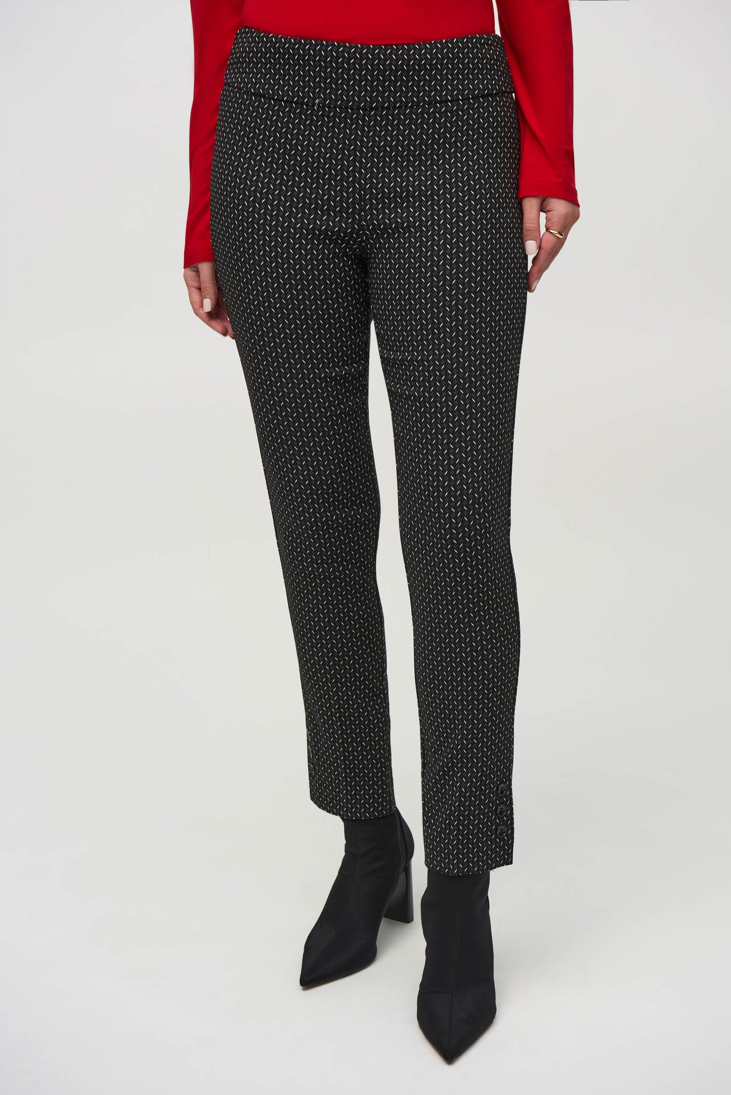 Slim Ankle-length Trousers With Buttons