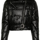 Baroque buckle puffer jacket