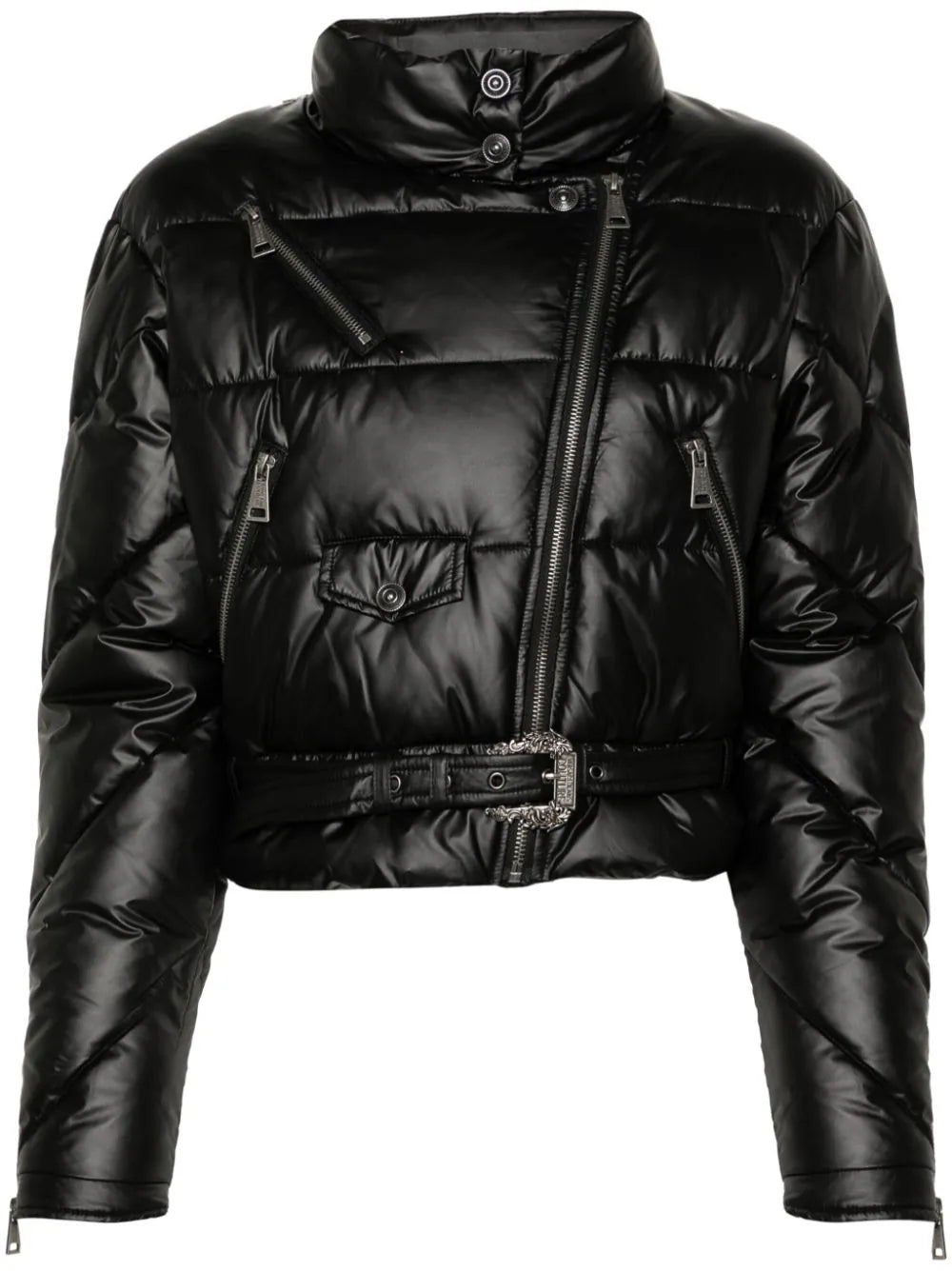 Baroque buckle puffer jacket