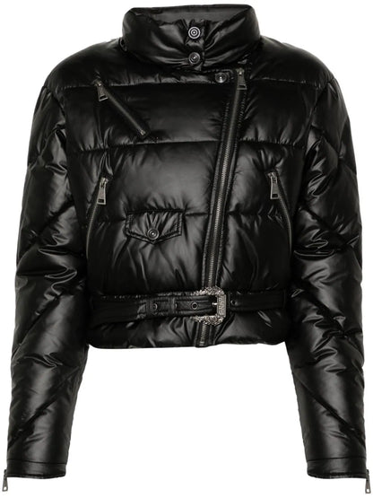 Baroque buckle puffer jacket