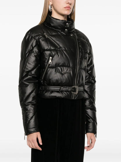 Baroque buckle puffer jacket