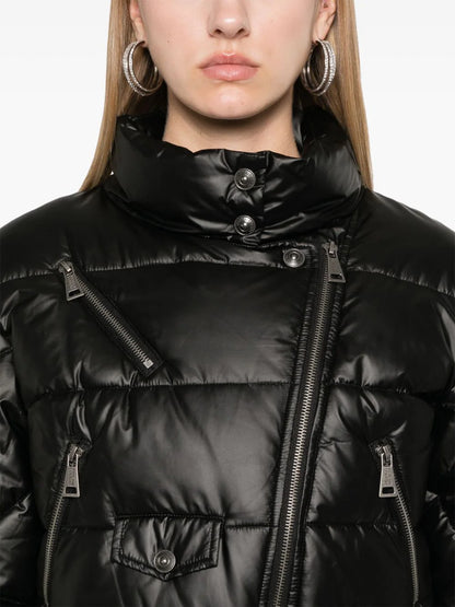 Baroque buckle puffer jacket