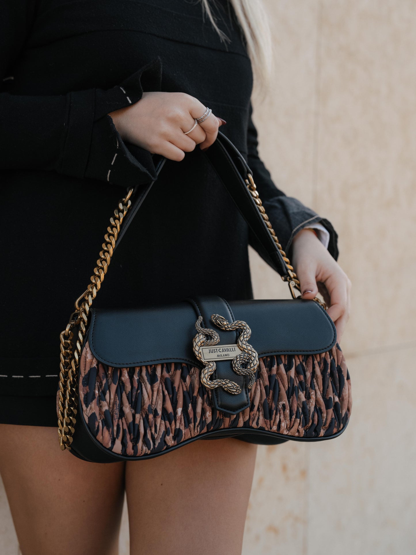 Animal print snake purse