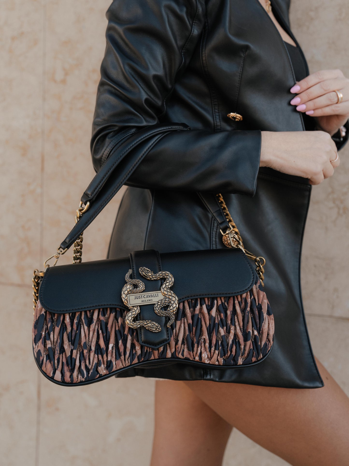 Animal print snake purse