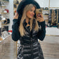 Faux fur hood vest