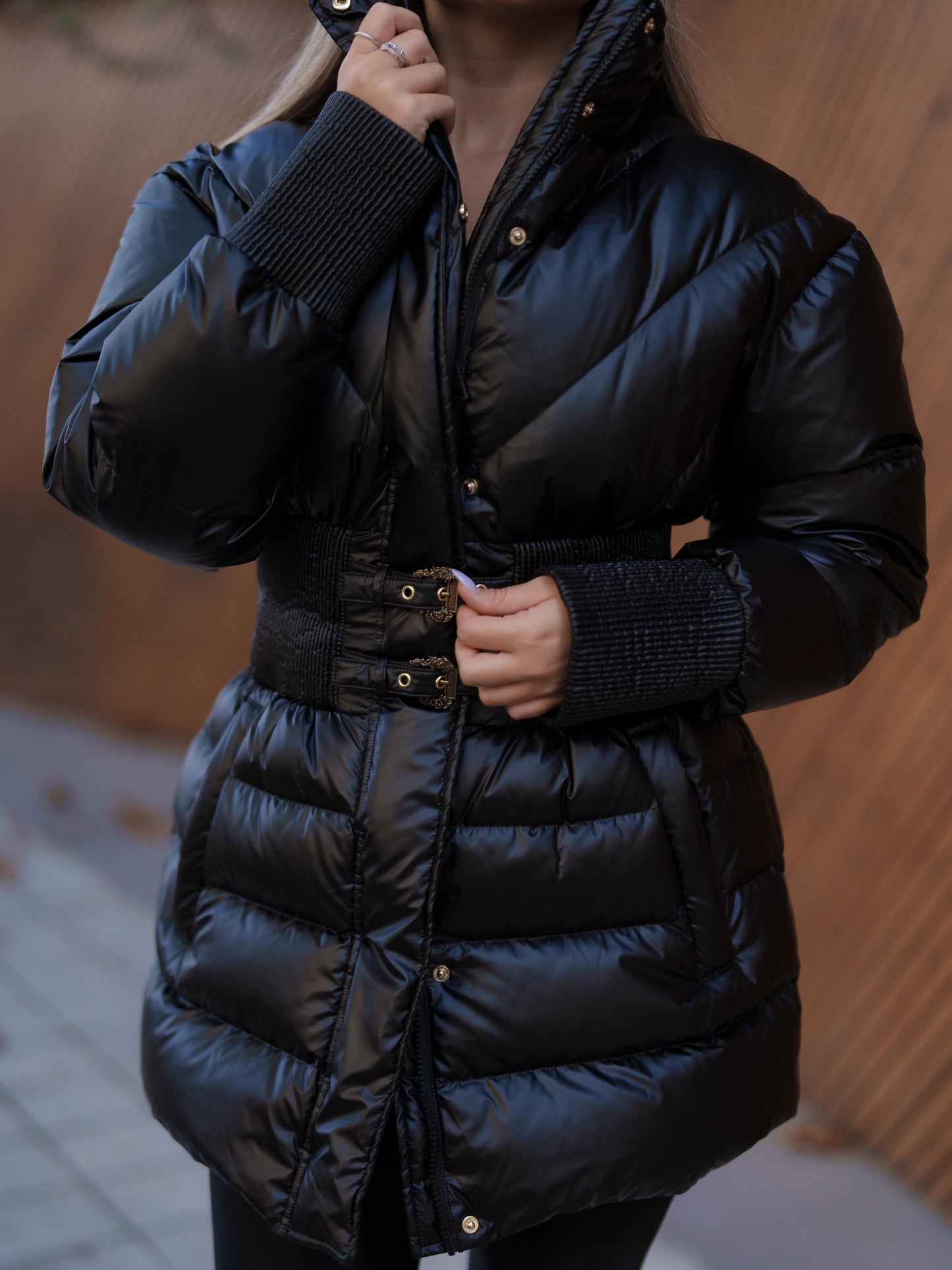 Black puffy coat