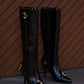 Baroque-buckle 100mm boots