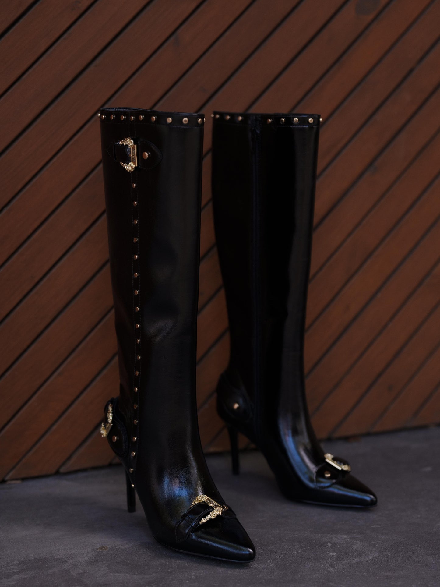 Baroque-buckle 100mm boots