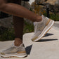 Gold  sneakers with all-over rhinestones