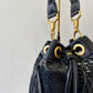 Black bucket purse