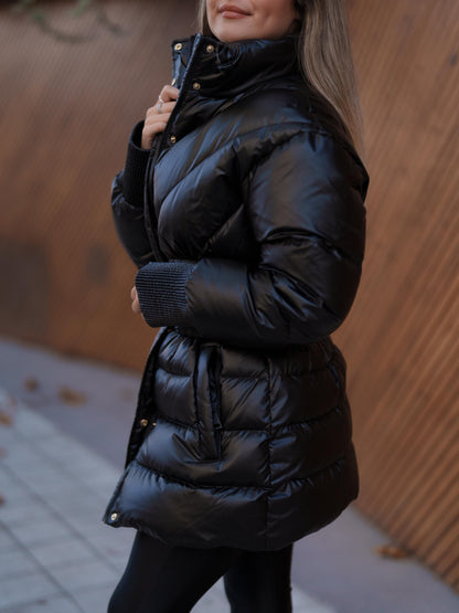 Black puffy coat