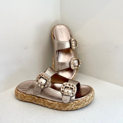 Gold rose sandal