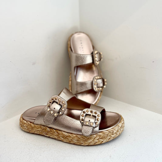 Gold rose sandal