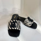 Zebra low sandal