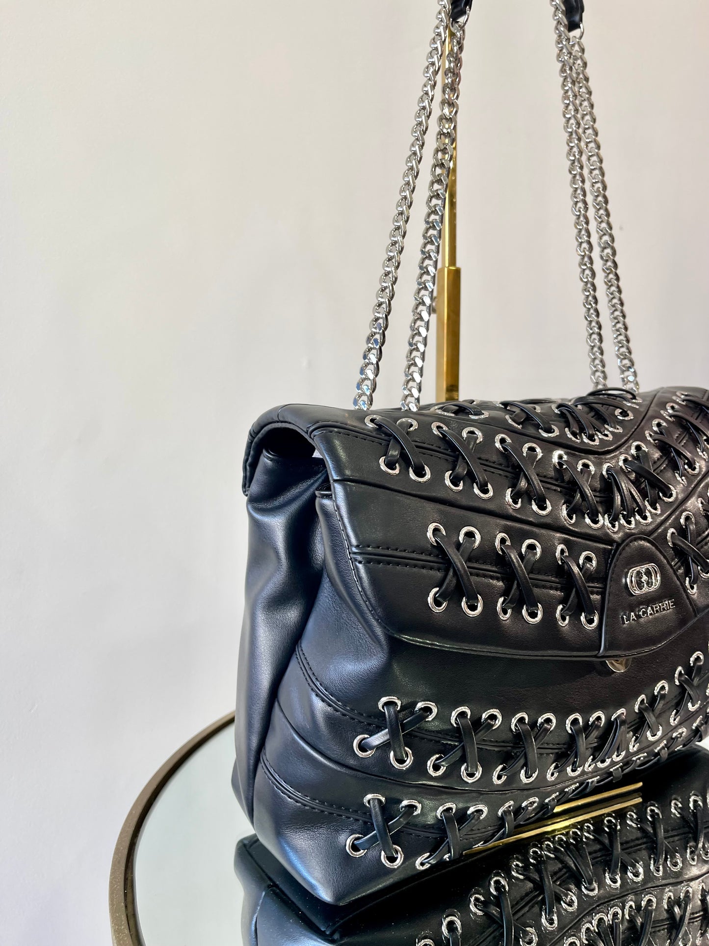 Black bag with silver details