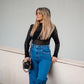 Calça Jeans Wide Leg Lisa Azul