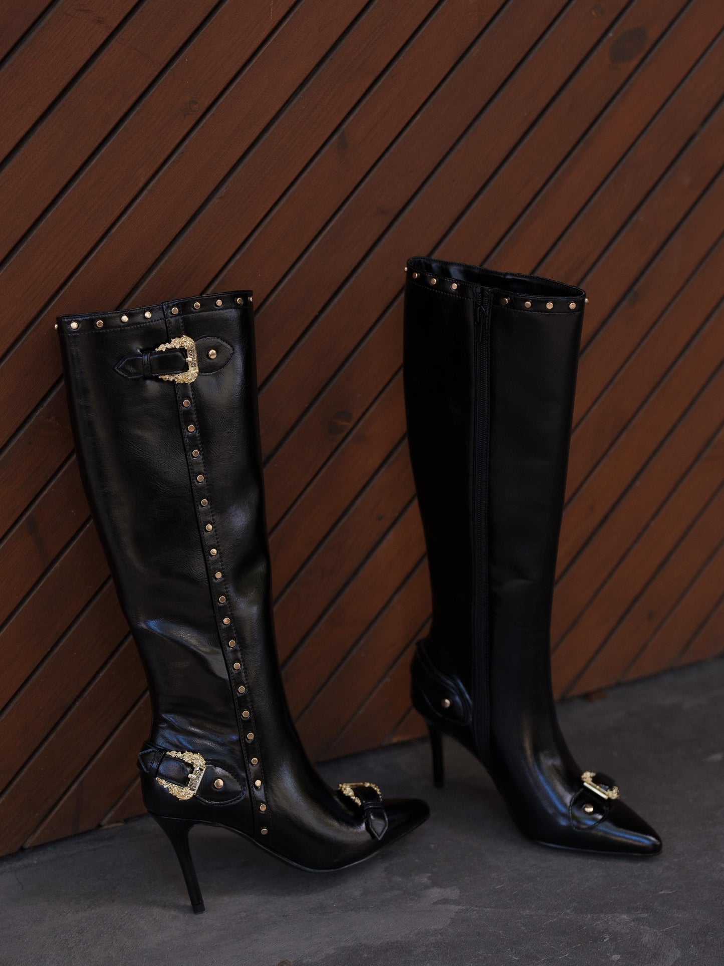 Baroque-buckle 100mm boots