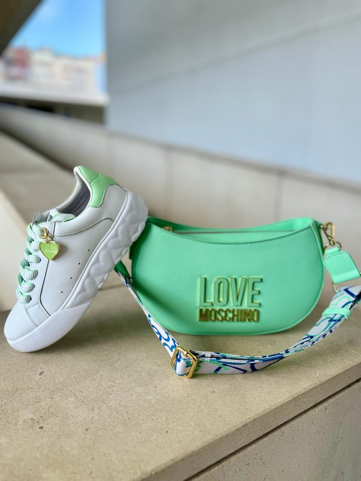 Green sneaker