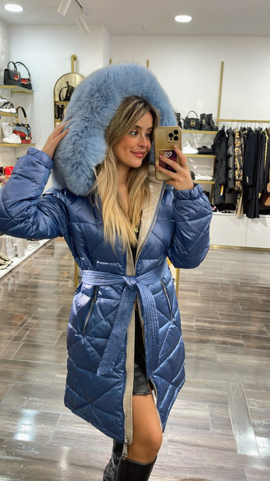 Blue padded jacket