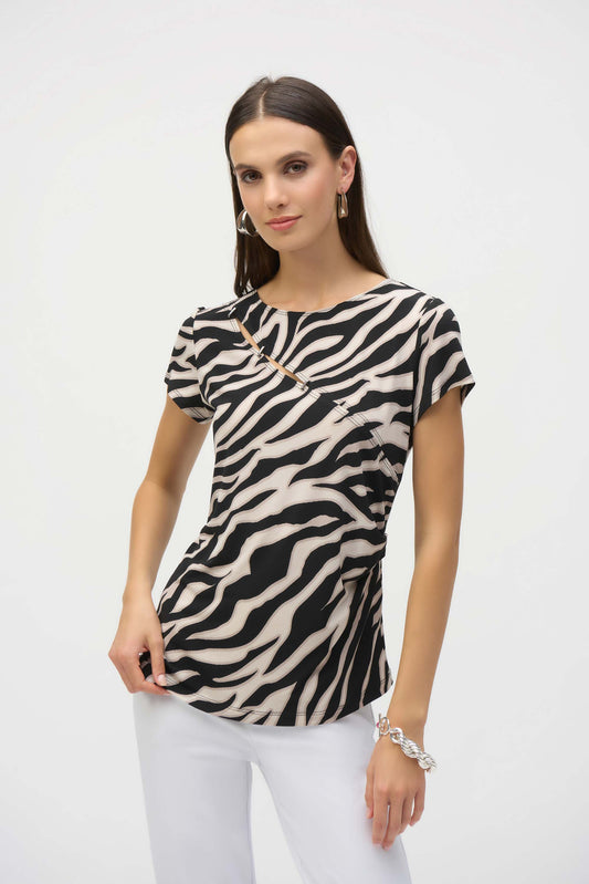 Casual Zebra-print Pullover