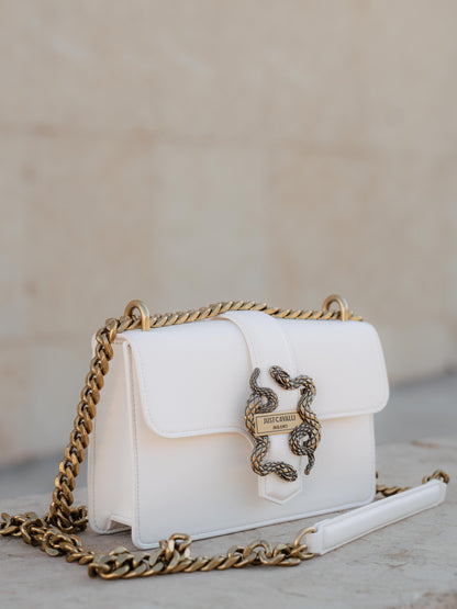 Snake white purse