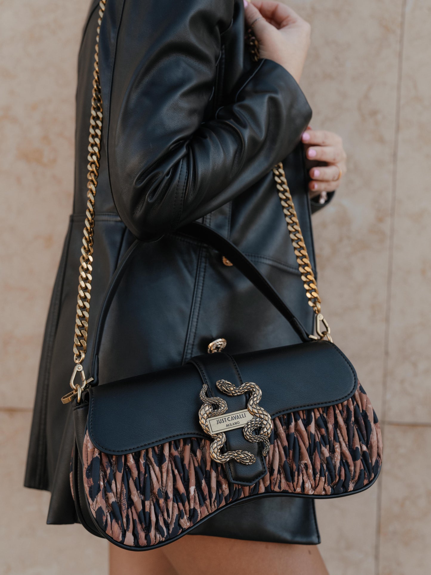 Animal print snake purse